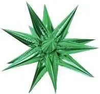 40" Star-Burst Mylar Balloon - Green Party Expo