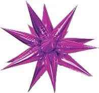40" Star-Burst Mylar Balloon - Fuchsia Party Expo