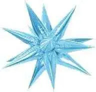 40" Star-Burst Mylar Balloon - Light Blue Party Expo