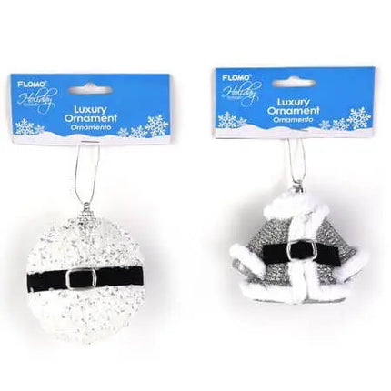 4" Santa Coat and Snowball Ornaments Party Expo