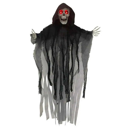 4ft Shaking Reaper Black/White Light Up Red Eyes Party Expo