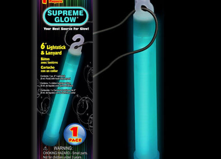 6" Aqua Glow Stick - SKU:GLS707EA - UPC:716148397079 - Party Expo