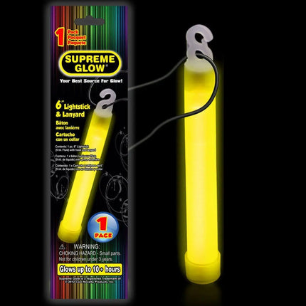 6" Glow Stick - Yellow Party Expo