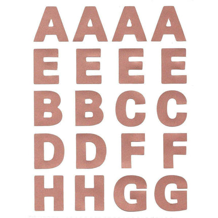 62 Letter Sticker Pack Rose Gold - Party Expo
