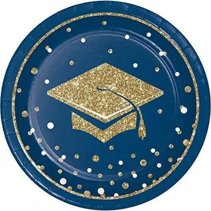 7" Glittering Grad Dessert Plates (18ct) Party Expo