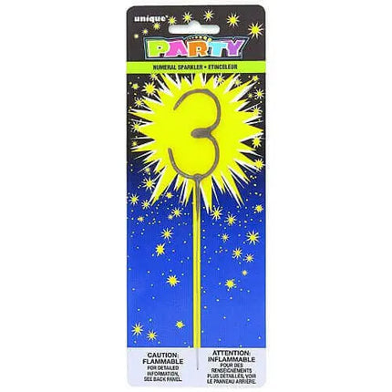 7" Number '3' Sparkler Party Expo