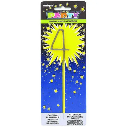 7" Number '4' Sparkler Party Expo