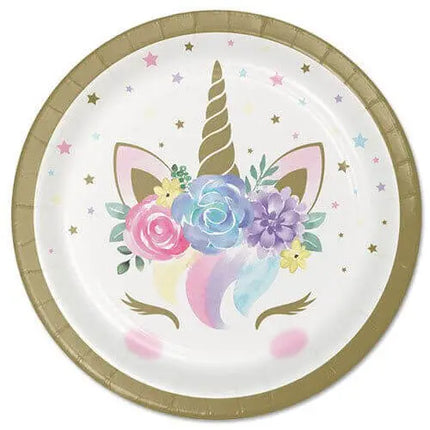 Baby Shower - 7" Unicorn Dessert Plates (8ct) Party Expo