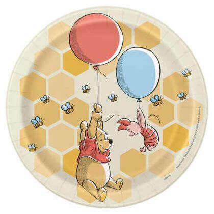 7" Winnie the Pooh Honeycomb Dessert Plates (8ct) - SKU:77364 - UPC:011179773640 - Party Expo