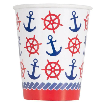 Nautical - 9oz Paper Cups (8ct) - Party Expo