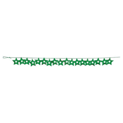 9ft Confetti Garland Stars - Green - Party Expo