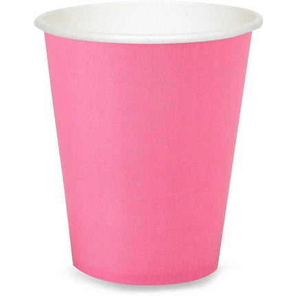 9oz Candy Pink Paper Cups (8ct) - Party Expo