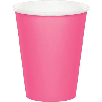 9oz Candy Pink Paper Cups (8ct) - Party Expo