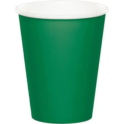 9oz Emerald Green Paper Cups (8ct) - Party Expo