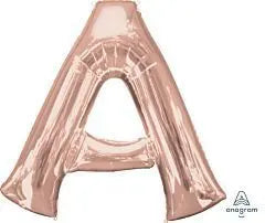 Anagram - 34" Letter 'A' Mylar Balloon - Rose Gold Party Expo