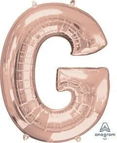 Anagram - 34" Letter 'G' Mylar Balloon - Rose Gold Party Expo