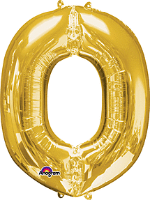 Anagram - 34" Letter 'O' Mylar Balloon - Gold Party Expo