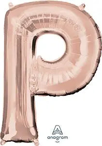 Anagram - 34" Letter 'P' Mylar Balloon - Rose Gold Party Expo