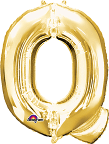 Anagram - 34" Letter 'Q' Mylar Balloon - Gold Party Expo