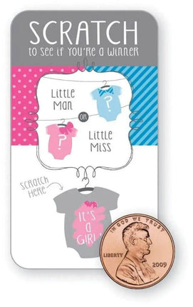 Baby Shower - 'Bow Or Bowtie?' Girl Scratch Off Card Game - Party Expo