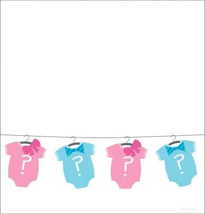 Baby Shower - 'Bow Or Bowtie?' Plastic Tablecover - Party Expo