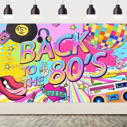 Back to the 80's Backdrop - Party Expo