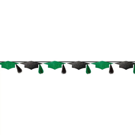 Banner Grad Cap Tassel - Green - Party Expo