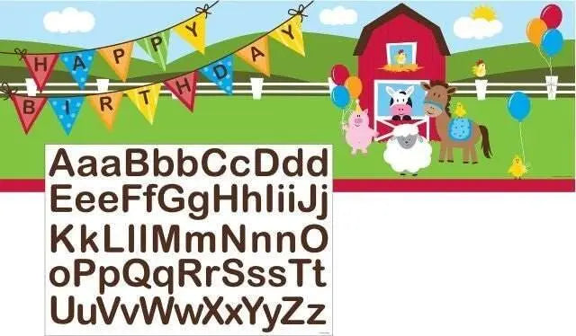 Barnyard Farmhouse Fun Giant Customizable Banner - Party Expo