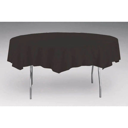 Black Velvet Octagon Round Table Cover - Party Expo