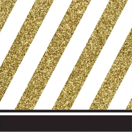 Black & Gold Beverage Napkins (16ct) - Party Expo