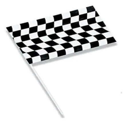 Black & White Check Jumbo Plastic Flag - Party Expo