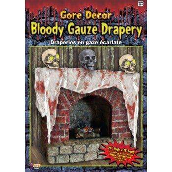 Bloody Gauze Drape - 2'x15' - Party Expo
