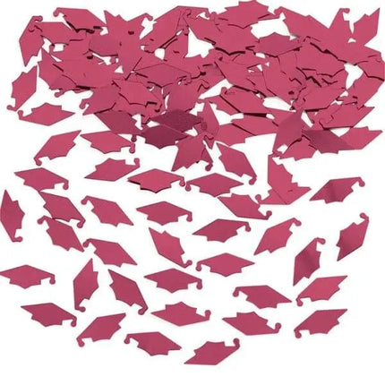 Burgundy Mortarboards Graduation Confetti (1ct) - Party Expo
