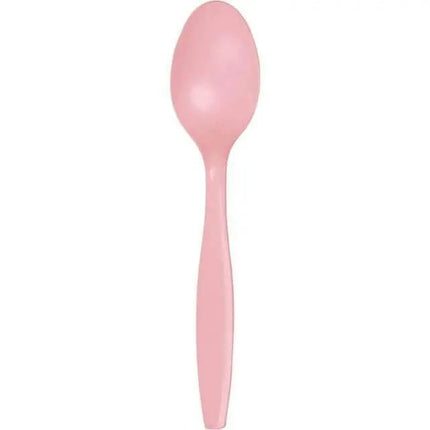 Classic Pink Plastic Spoons - Party Expo