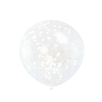 Clr 12" W/White Confetti Balloon Party Expo