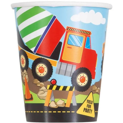 Construction Party - 9oz Paper Cups (8ct) - Party Expo