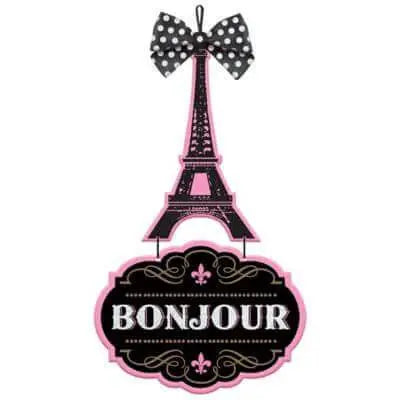 Day in Paris MDF Sign (1ct) - Party Expo