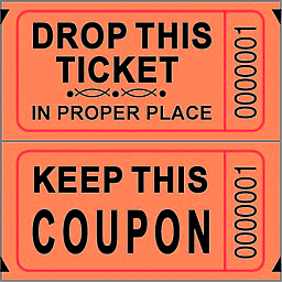 Double Ticket Roll - Orange (2000ct) Party Expo