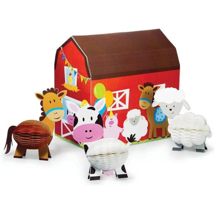 Farmhouse Fun Cpiece 3D Standup W/Hc Animals - Party Expo