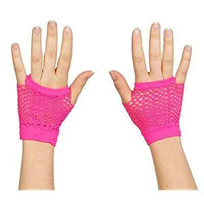 Fishnet Fingerless Wrist Glove (1 piece) Multicolors: Green,Blue, Purple, Pink or Green - Party Expo