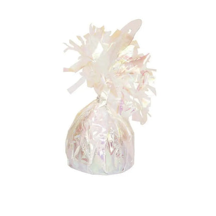 Foil Balloon Weight - White Iridescent - Party Expo