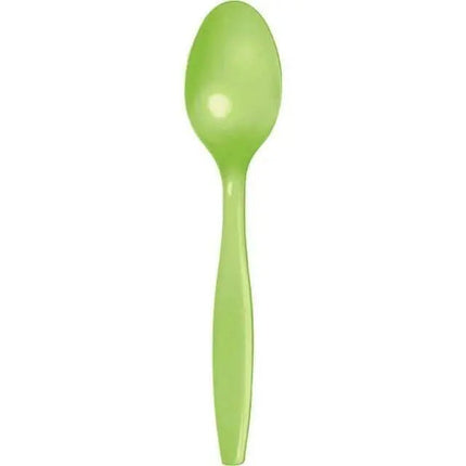 Fresh Lime Plastic Spoons - Party Expo