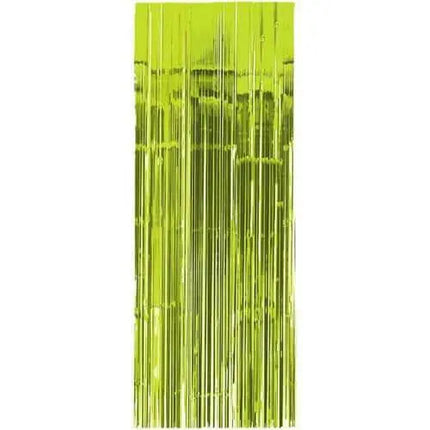 Fringed Doorway Curtain - Kiwi Lime - Party Expo