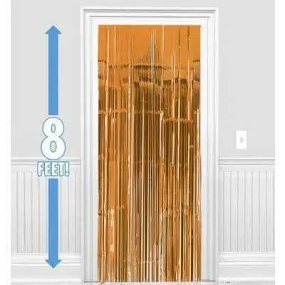 Fringed Doorway Curtain - Orange Peel - Party Expo