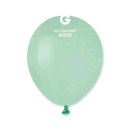 Gemar - 5" Aquamarine Latex Balloons #050 (100pcs) Party Expo