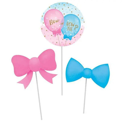 Gender Reveal - Balloon Print Centerpiece Sticks (3pcs) - Party Expo