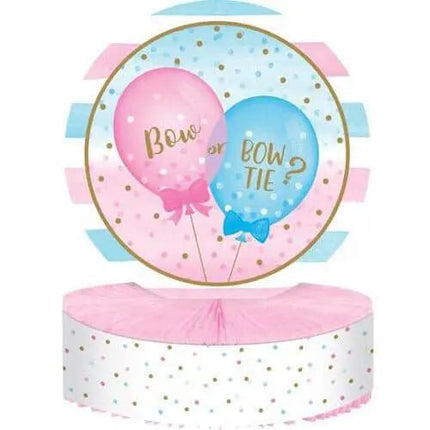 Gender Reveal - Balloon Print Honeycomb Shaped Centerpiece - Party Expo