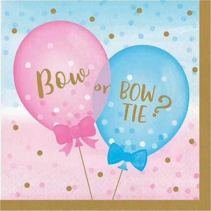 Gender Reveal - Balloon Print Lunch Napkins (16ct) - Party Expo