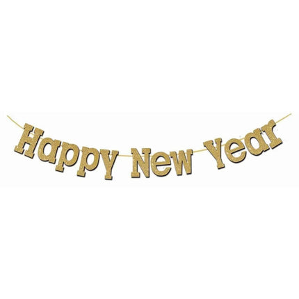 Happy New Year Diamond Banner - Gold - Party Expo
