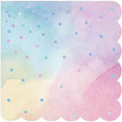 Iridescent Shaped Beverage Napkins (16ct) - Party Expo